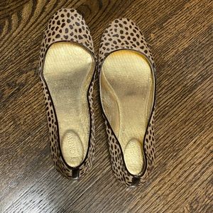 Jcrew Collection Leopard Calf Hair Flats Sz 8